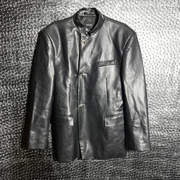 Still water 차이나카라 오버핏 레더자켓