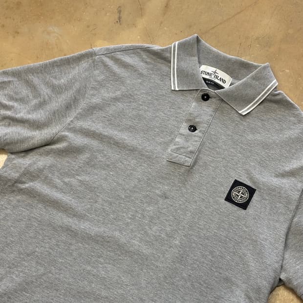 M 스톤아일랜드 슬림핏 카라 반팔티