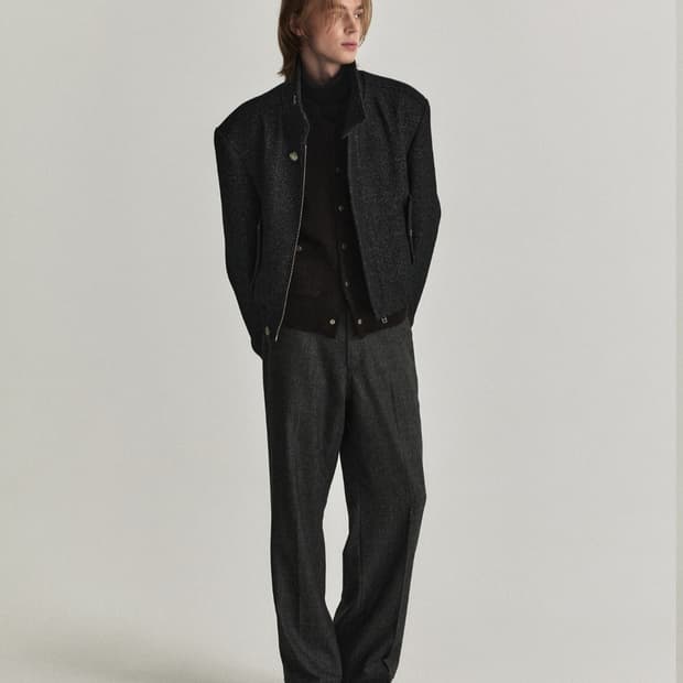 Waviness Waist Flap Layered Slacks