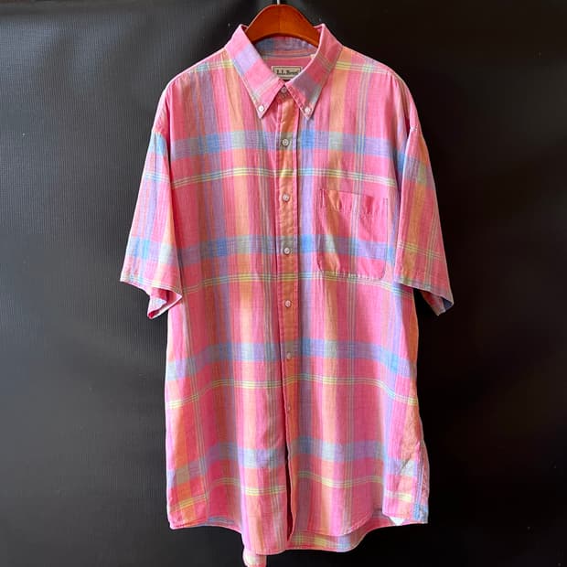 XL) L.L.Bean Made in U.S.A. 마드라스 셔츠 