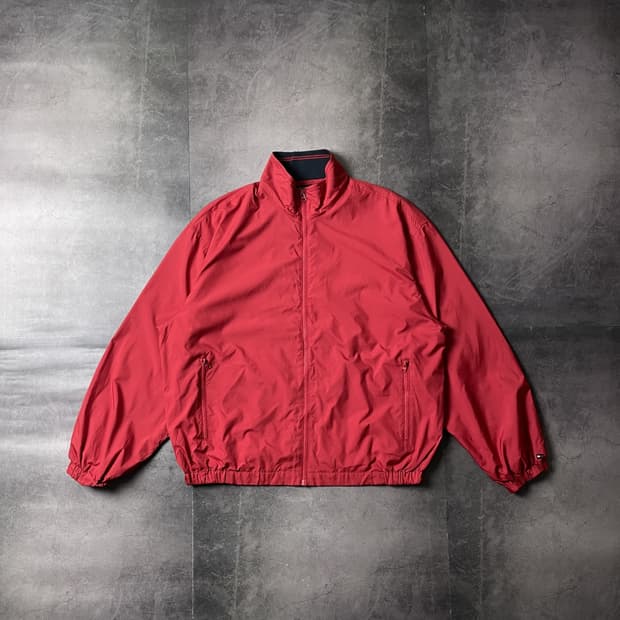 TOMMY HILFIGER 토미힐피거 빈티지 레드 바람막이 A00505