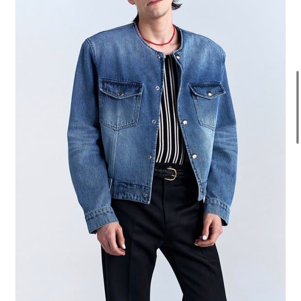 노이스 데님 자켓 블루 M