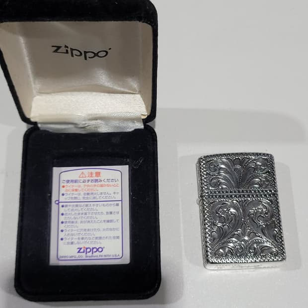 ZIPPO Sterling Silver 925 수공조각 지포 라이터