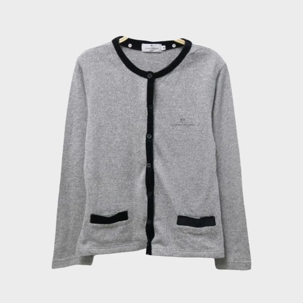 꾸레쥬 배색 니트 가디건 62140