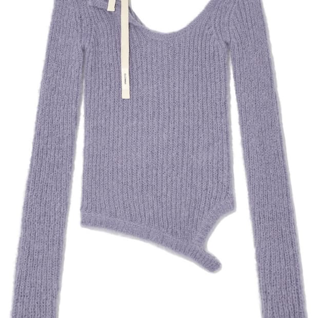 글로니 아이사 ISA ASYMMETRICAL 오프숄더 니트 탑 블루벨