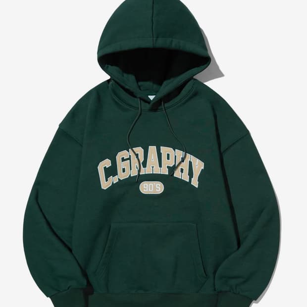C.GRAPHY 아치 로고 후디_그린