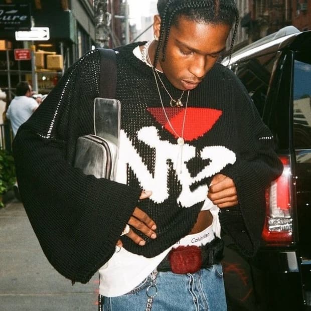 [구매글/사이즈무관] 라프시몬스 NY 크롭니트 블랙