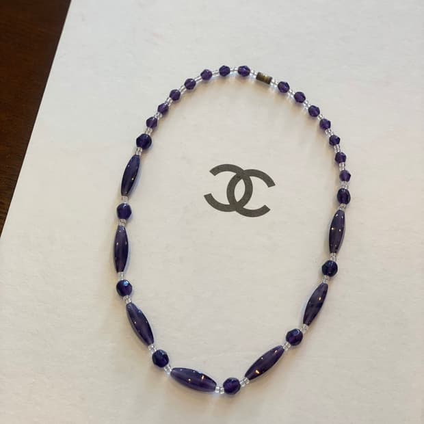 주인장 추천 퍼플 보라 비즈 목걸이 빈티지 주얼리 도매