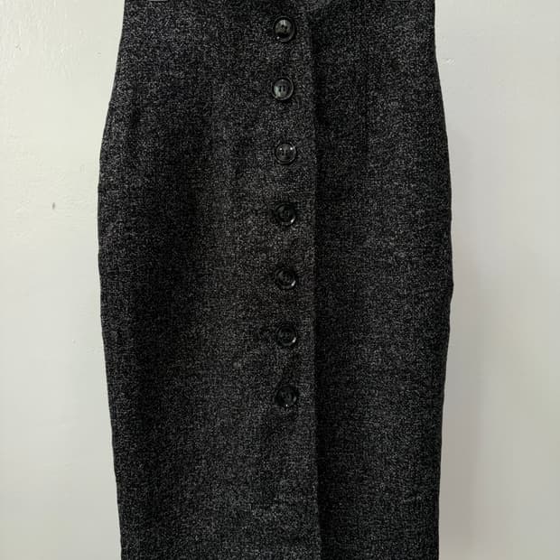 블랙&그레이 보카시 버튼 스커트