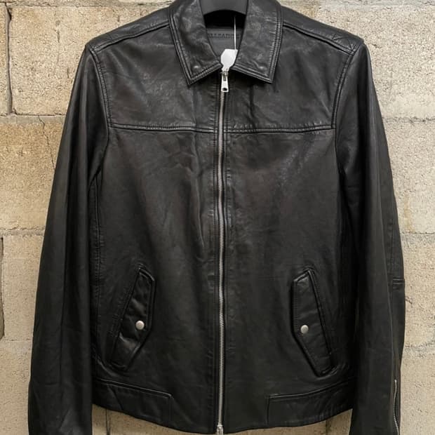 All Saints 바스톤 램스킨 레더 자켓