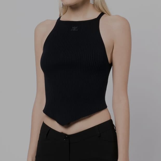 꾸레쥬 리브 니트탑 1size _ 여성