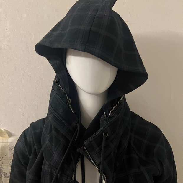 Tartan Bono Zip Jacket y2k indie sleaze
