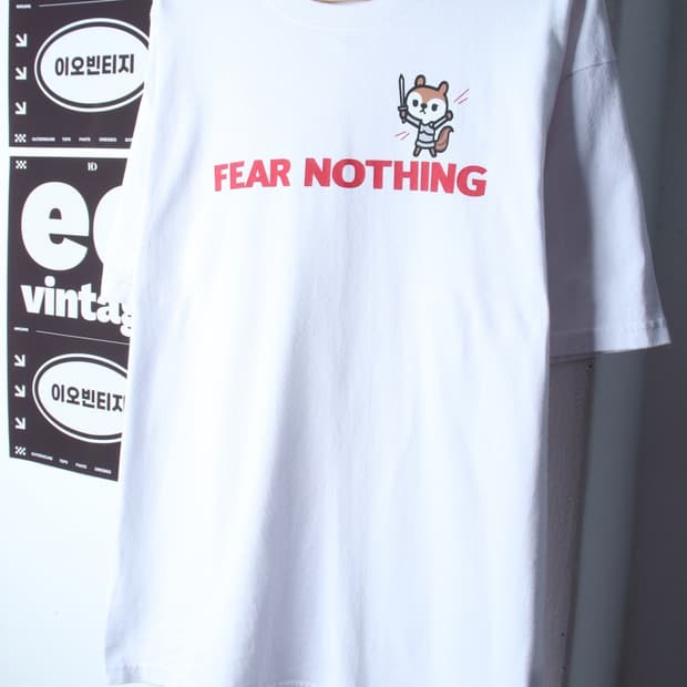 (L-XL) 런드리 반팔 티셔츠 프린팅 화이트 USA-H3H33830