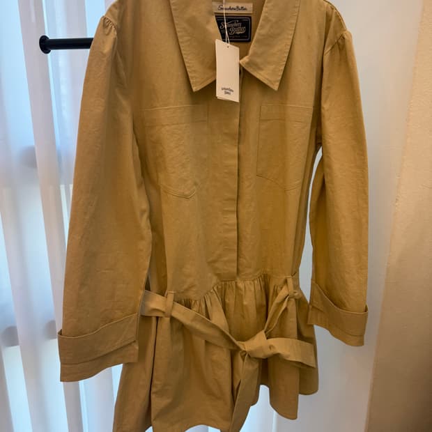 썸웨이버터 트렌치리본원피스