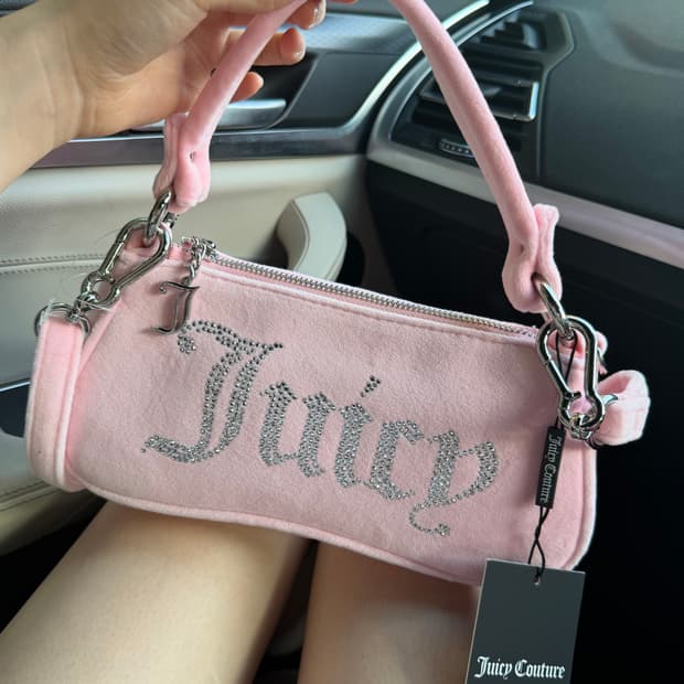 [신상✨프리뷰세일] 쥬시꾸뛰르 벨벳 핑크 숄더백/크로스백 