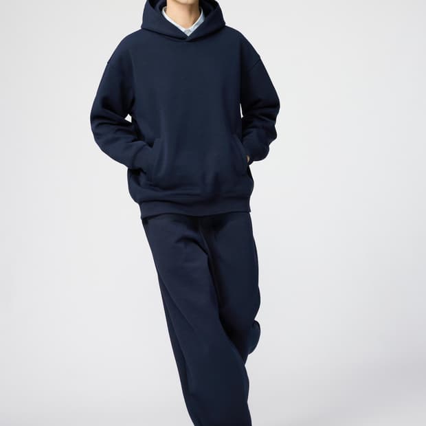 [M] 유니클로 C 스웨트 와이드 팬츠 네이비