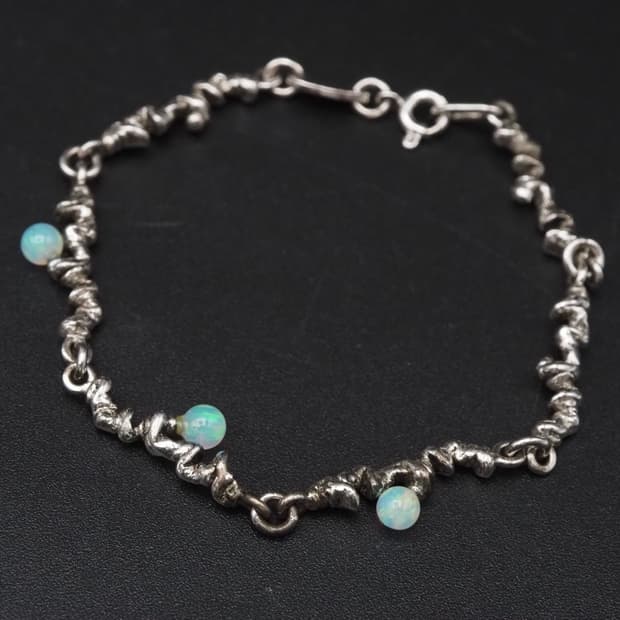 Ethereal Twist Opal 925Silver Bracelet