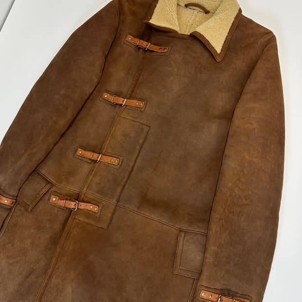 폴 스미스 더플 스웨이드 롱코트 L