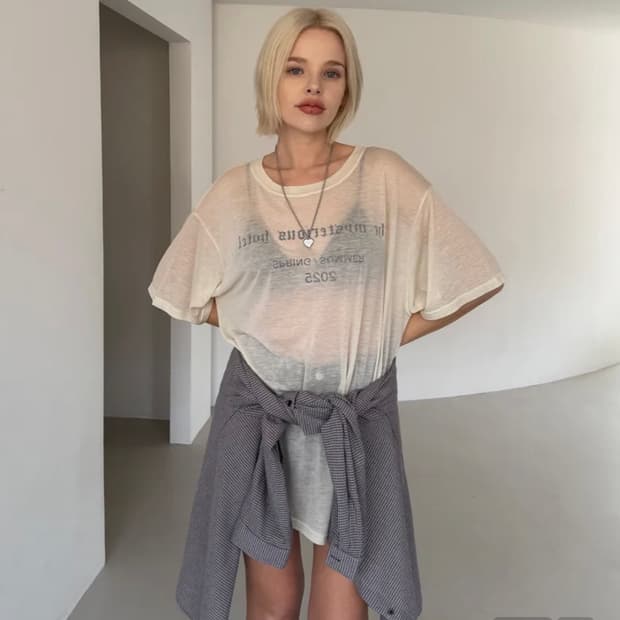 미스테리어스호텔 티셔츠 옐로우