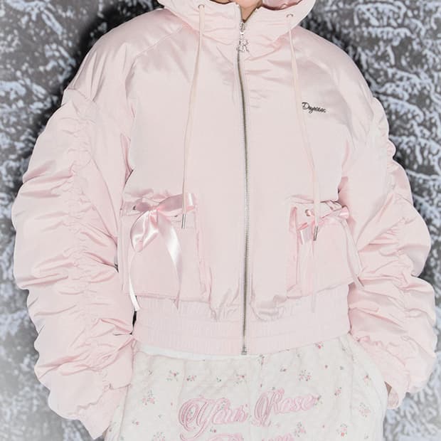 드라이로즈 덕다운패딩 핑크 판매해요