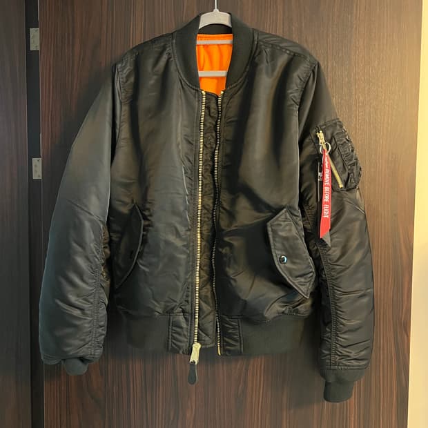 알파인더스트리 MA-1 슬림 블랙 항공점퍼 M