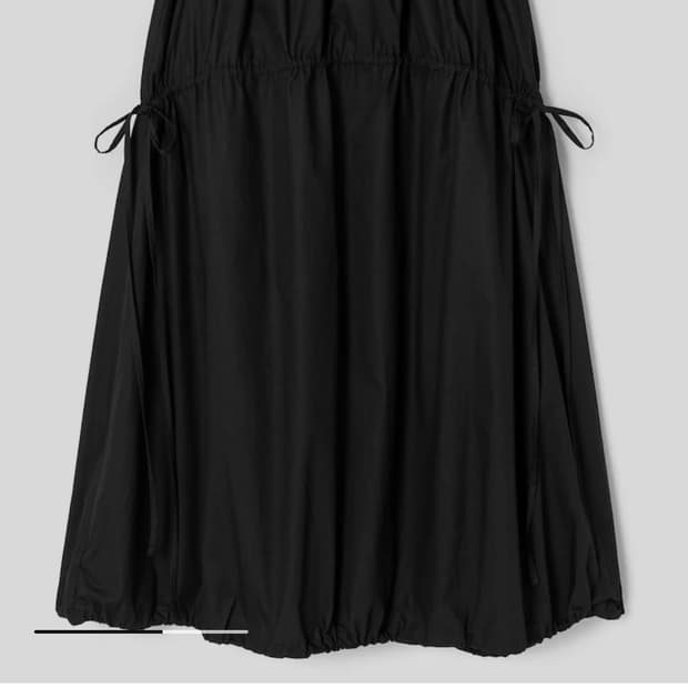 스파오 스트링 롱스커트 블랙 s