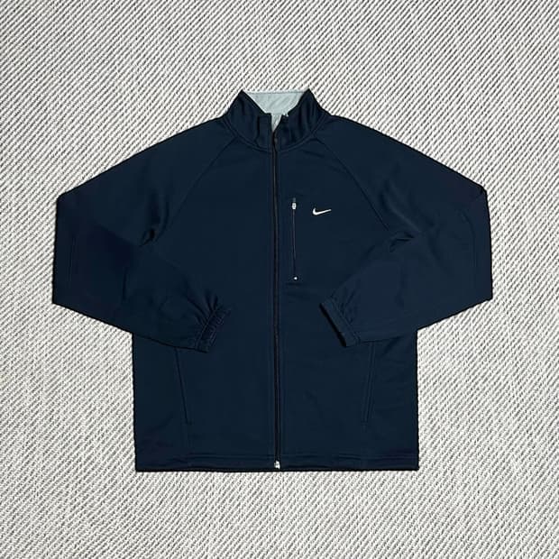 [M] Nike 나이키 스우시 네이비 기모 집업 져지