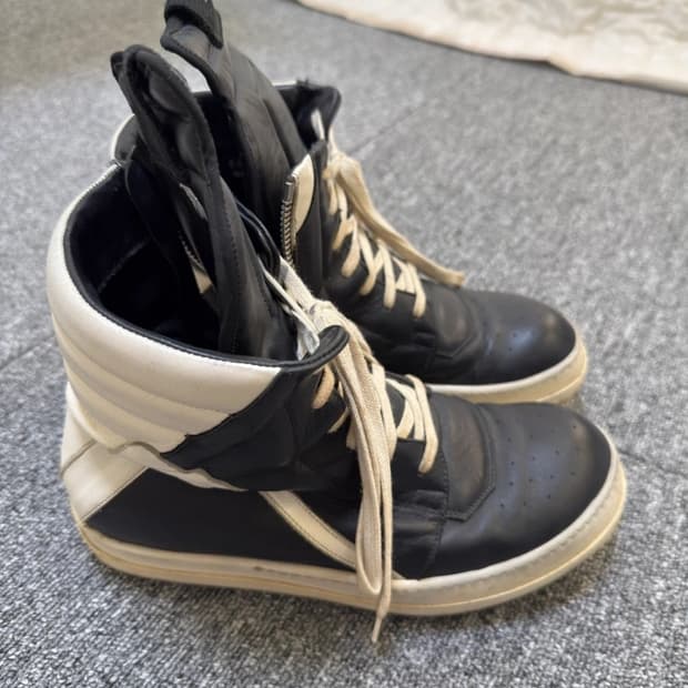 릭오웬스 템플 지오바스켓 블랙 밀크 40