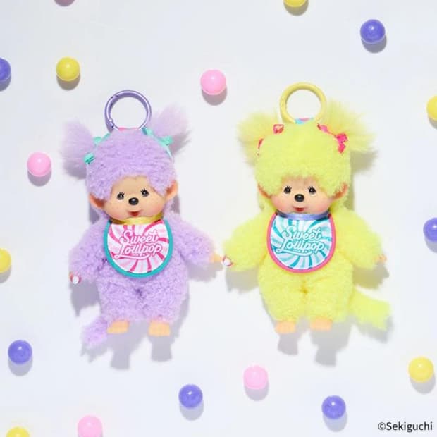 새상품) 롤리팝 몬치치 키링 ( 보라 / 노랑)