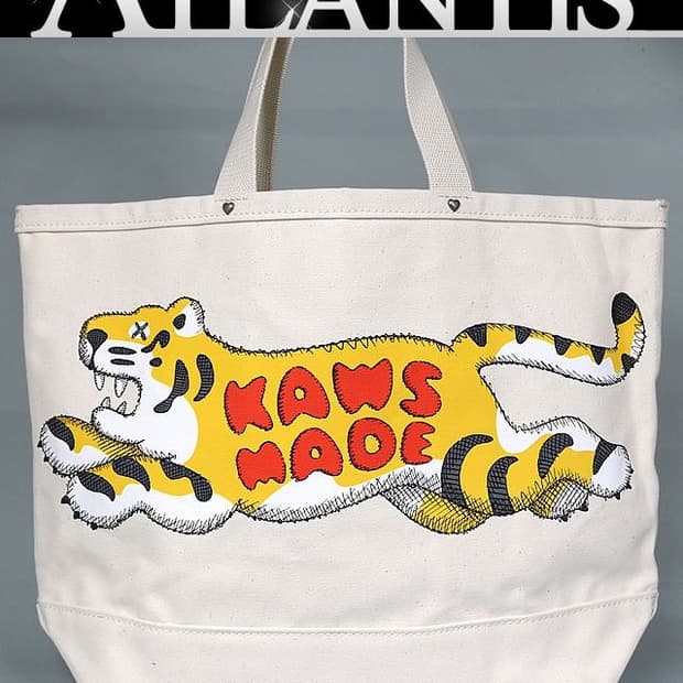 휴먼 메이드 X 카우스 카우스 메이드 토트백 라지 아이보리