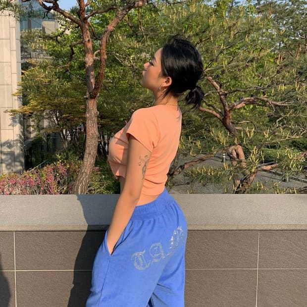 탠저 타월조거팬츠 블루