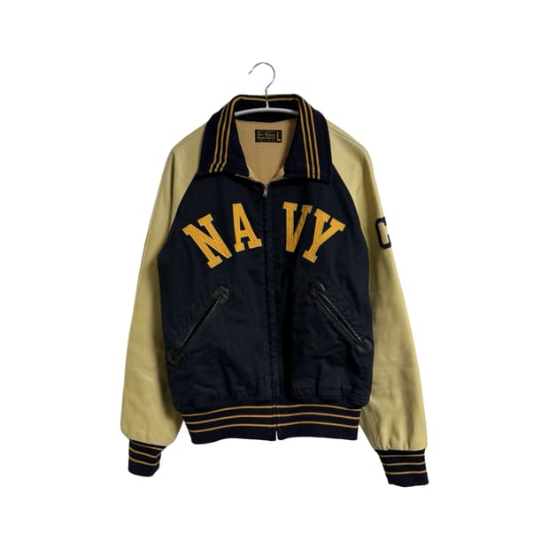 버즈릭슨 NAVY 레터링 바시티 자켓