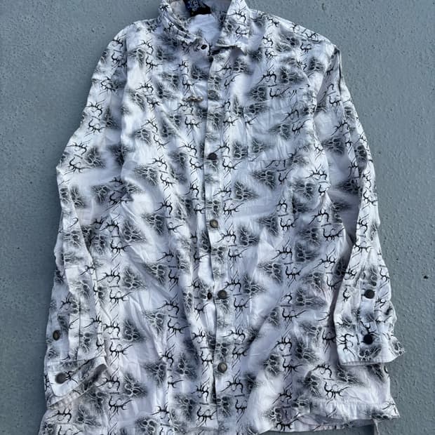 “Vintage” Punk Print White Shirts