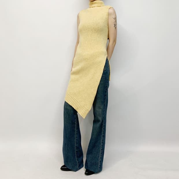 질 샌더 언발란스 니트 원피스