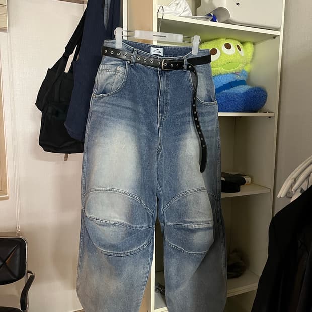 [m] mjd 3D KNEE DENIM PANTS
