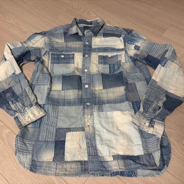 폴로 랄프로렌 인디고 패치워크 셔츠