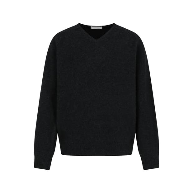 [구매] 아모멘토 라쿤 브이넥 니트 다크그레이 M