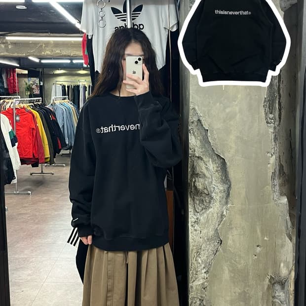 디스이즈네버뎃 맨투맨 블랙 L #csz2272 