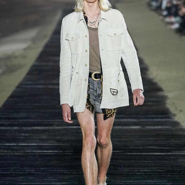 생로랑 20S/S 스웨이드 사파리 자켓