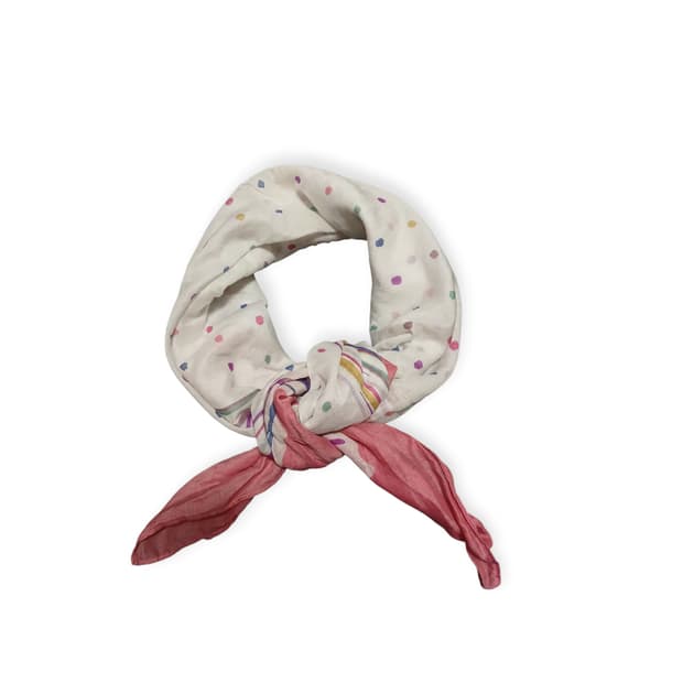 모리걸 코튼 물감 땡땡이 사각스카프 