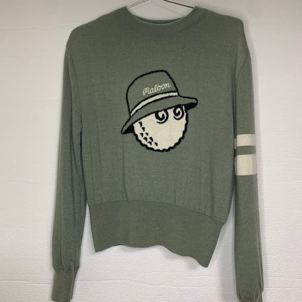 말본 골프 니트 스웨터 그린 s