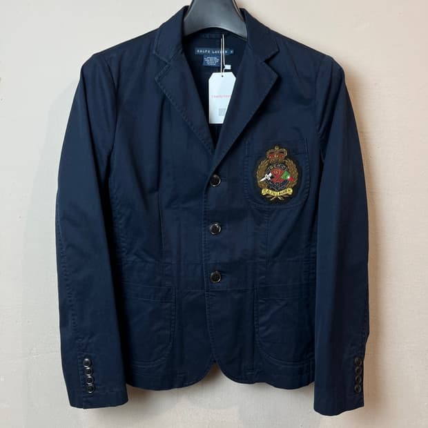 폴로 랄프로렌 크레스트 패치 코튼 블레이저