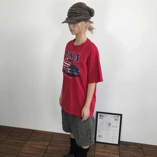 Vintage USA Flag 57 Truck Graphic Tee