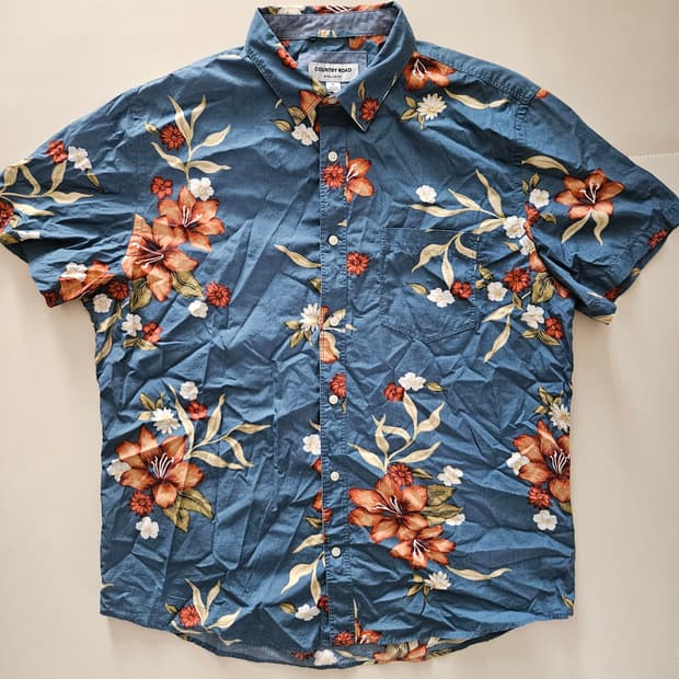 country road 하와이안 셔츠 XL