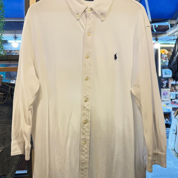 폴로 랄프로렌 네이비포니 화이트 옥스포드 셔츠