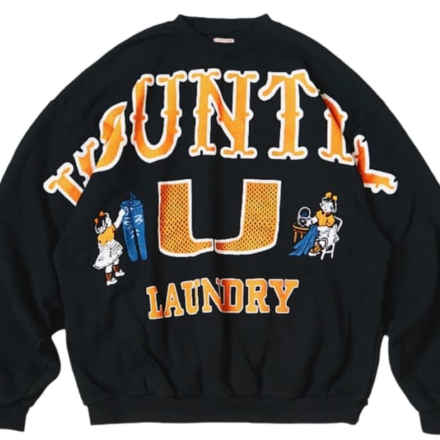 캐피탈 30 플리스 빅 스웨트셔츠 블랙