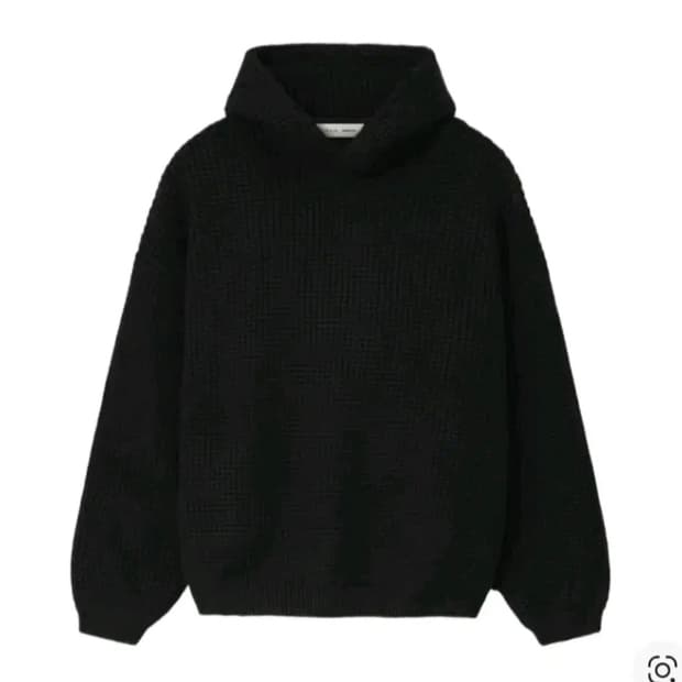 에센셜 헤비 와플 90s 후드 빈티지 블랙 - 25FW