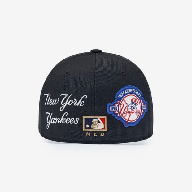 시그니처 패치 스트럭쳐 볼캡 NY 블랙