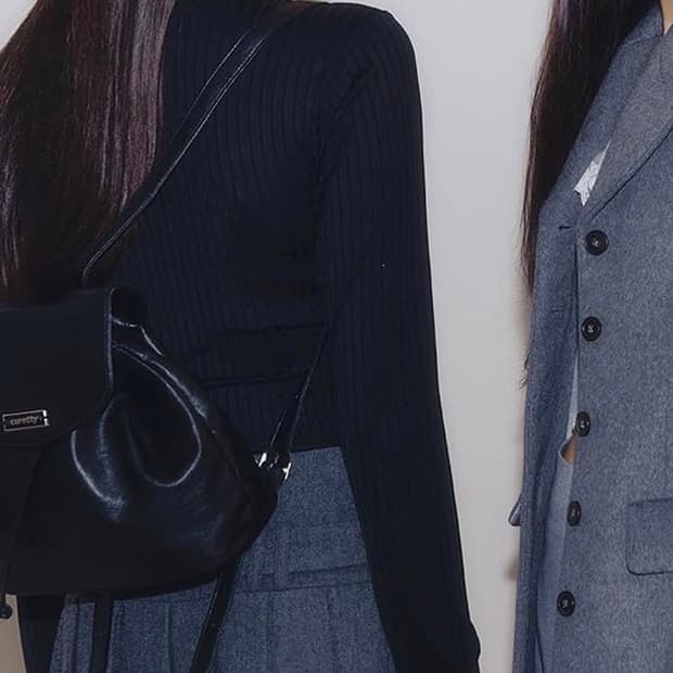 (반택포) 큐리티 가죽 백팩