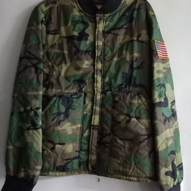폴로 POLO 성조기 밀리터리 카모 퀄팅 점퍼 95/M